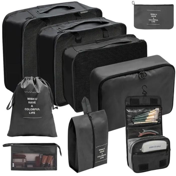 Pack 9Pcs Sac de Rangement pour Voyage de Valise, Organisateur de vêtements