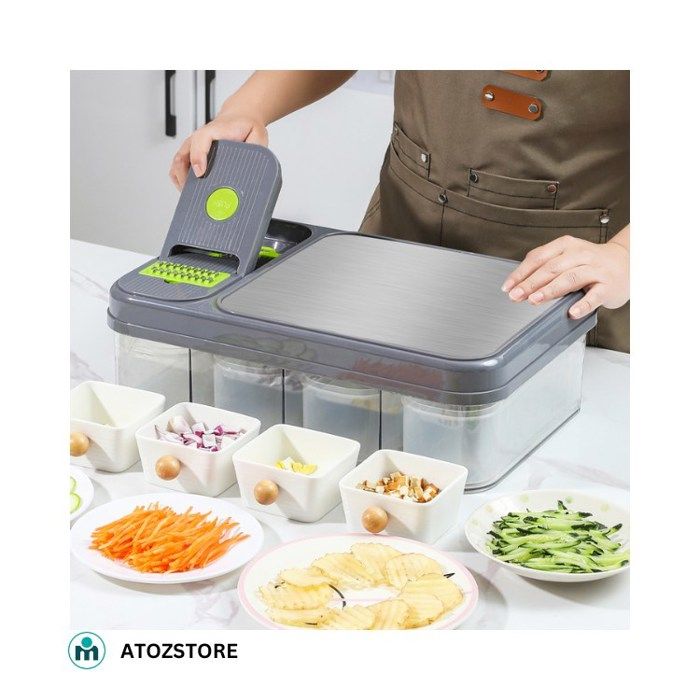 Hachoir à légumes multifonction Coupe rapide pour salades, soupes et plats maison, couleur aléatoir