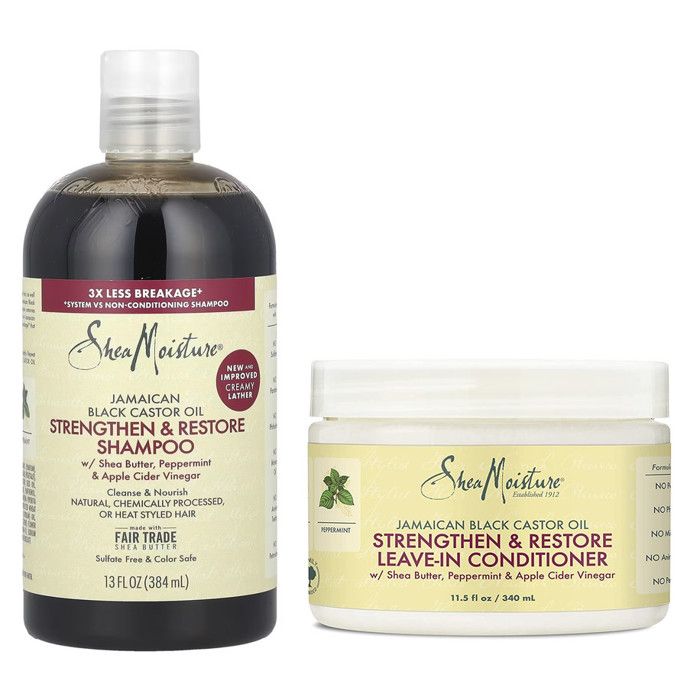 Shea Moisture Shampoing & Leave-in Restore Huile de Ricin Noire Jamaïcaine