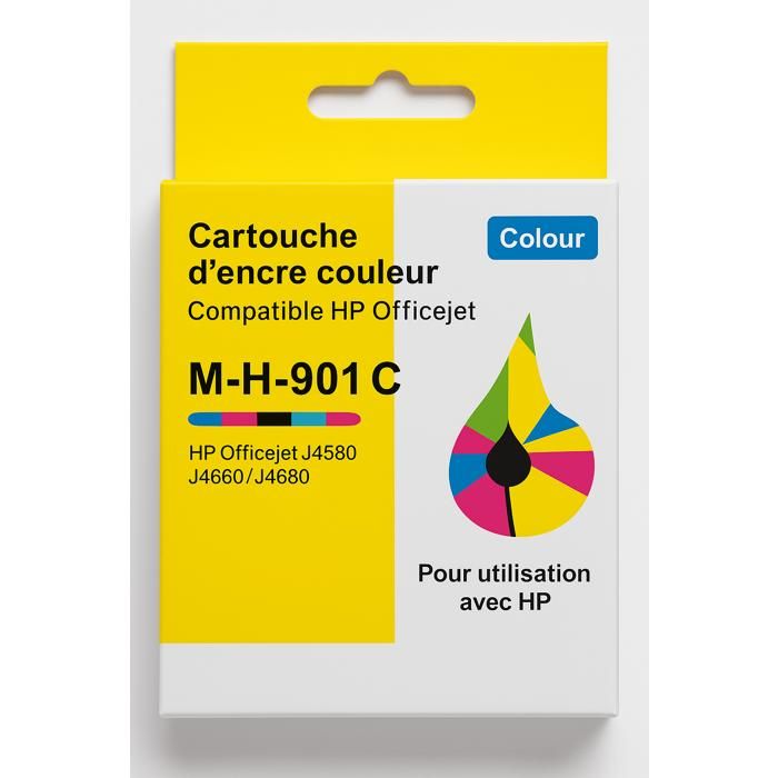 Cartouche d’encre couleur M-H-901C compatible HP – Qualité & Couleurs vives