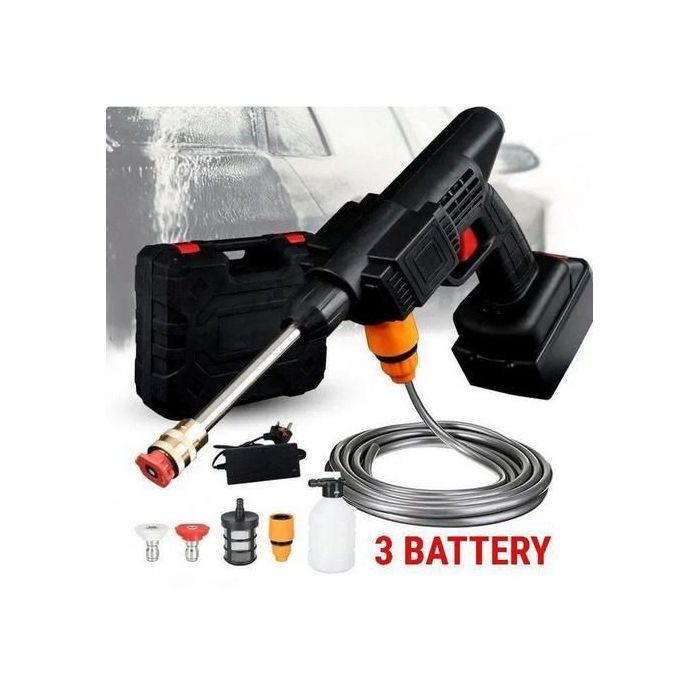Pistolet À Eau Portable électrique Haute Pression de Lavage 48V sans fil + 3 batterie au lithium