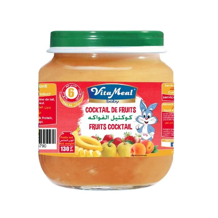 Compote bébé cocktail de fruits 130g - VITAMEAL