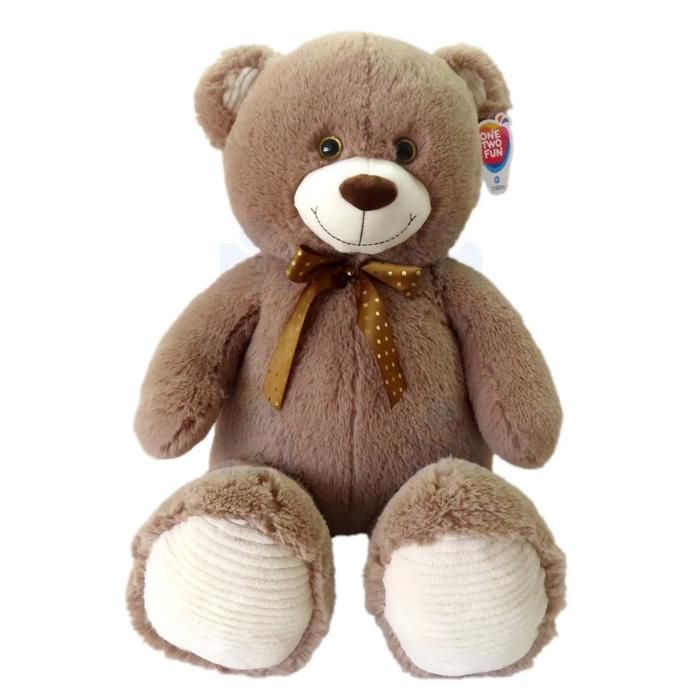 Ours en peluche amusant 100cm - ONE TWO FUN - Couleur Aléatoire