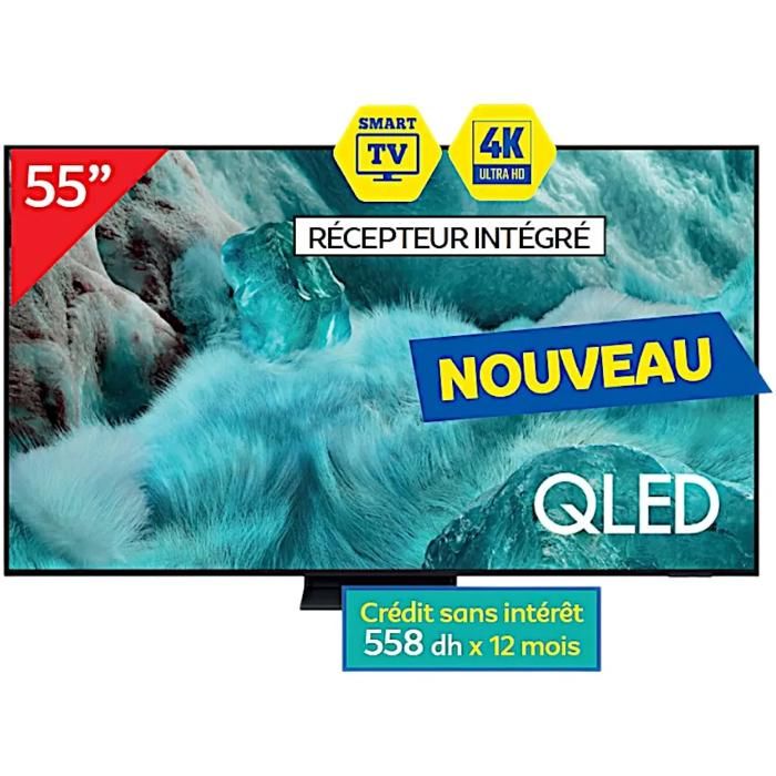 SAMSUNG - Smart TV 55" QLED - AI Smart TV - QA55Q7FAAUXMV 