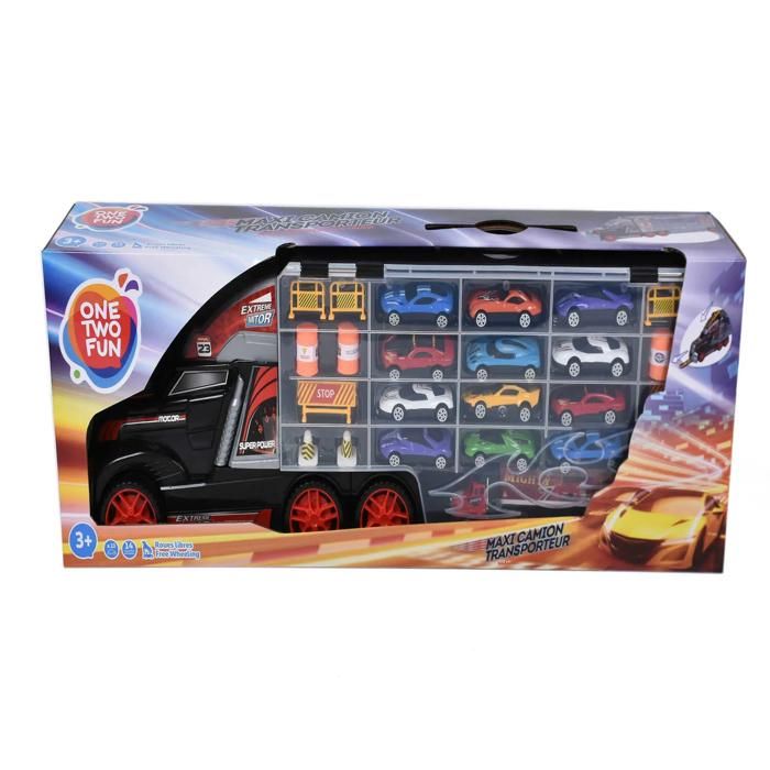 Transporteur de voiture maxi noir 62,5x11,6x20,2cm - ONE TWO FUN