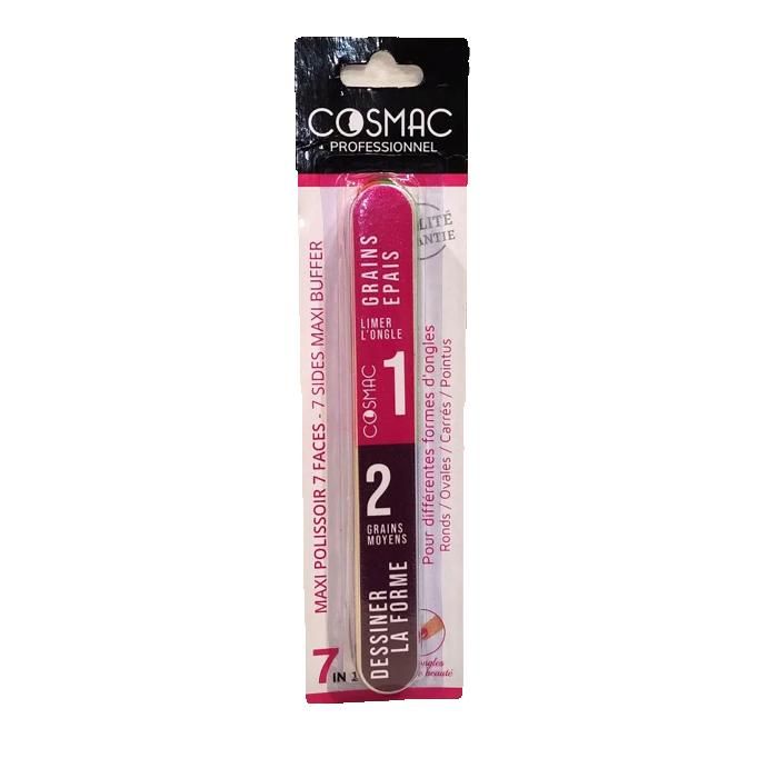 Lime à ongles - COSMAC - 7 sides maxi buffer - Ongles lisses - Brillance - Mixte