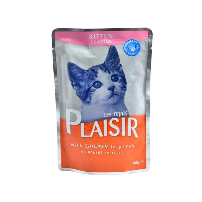 Pochon pour chat - MORANDO - Émincés de poulet en sauce - 100g - Aliment complet - Junior