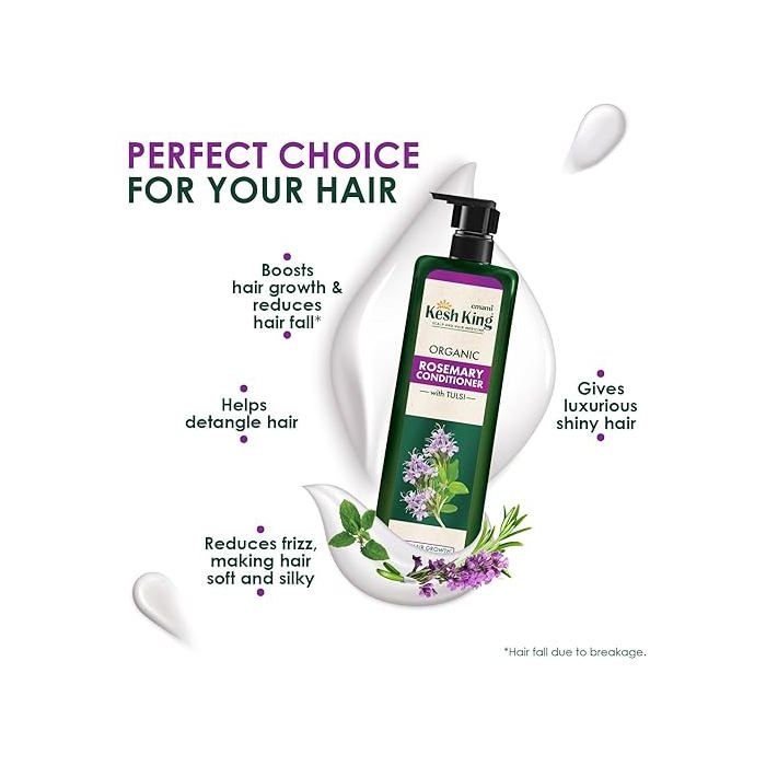 Huile capillaire au romarin bio Kesh King avec tulsi – Anti-chute et renforcement du cuir chevelu 20ml
