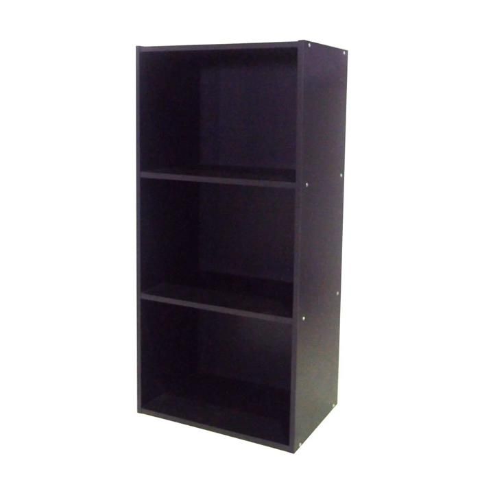 Étagère de Rangement Modulable à 3 Niveaux - Meuble Multicube - Noir 