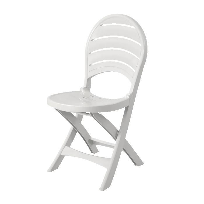 Chaise pliante - GENERIC - Désirée - Blanc - Plastique - Pratique et facile à ranger