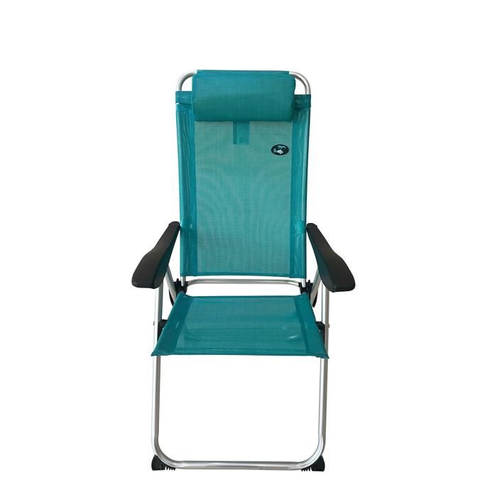 Chaise de camping pliable 59 × 109 cm — légère, toile verte