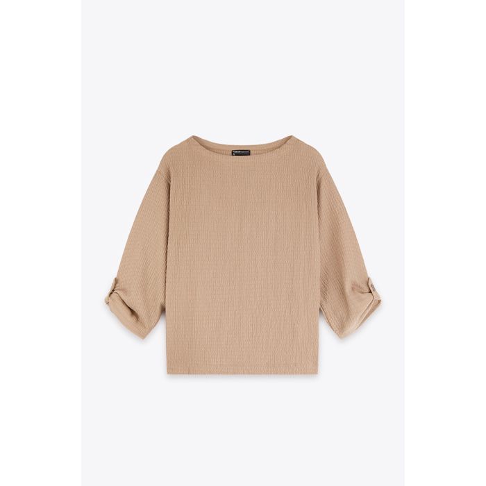 MARWA - TOP MANCHES LANGUES - TAUPE