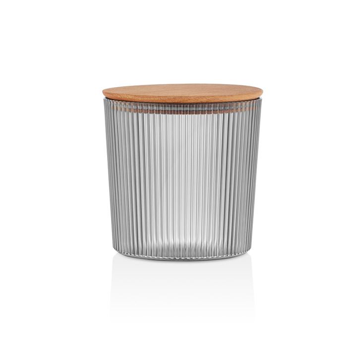 Pot de rangement Evalina 1,35L + couvercle en bambou - Couleur Aléatoire 