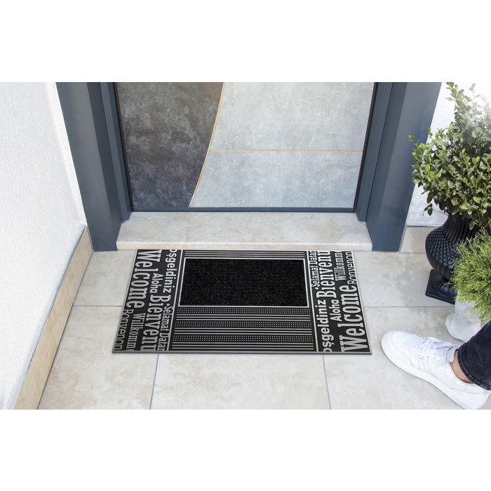 Tapis rectangulaire 45 × 70 cm — synthétique - Coloris noir