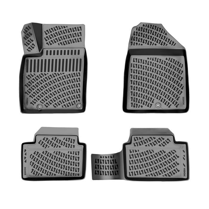 Tapis de sol voiture - Kia Ceed 2022 - Noir - Haute qualité - Marque Rizline