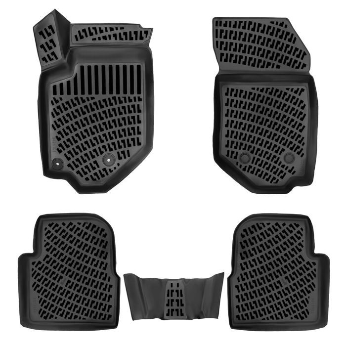 Tapis de sol voiture - Peugeot 2008 - Noir - Haute qualité - Marque Rizline