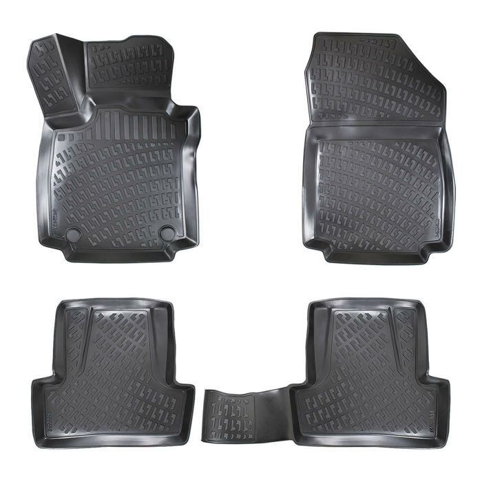 Tapis de sol - Renault Clio 4 - Noir - Haute qualité - Marque Rizline