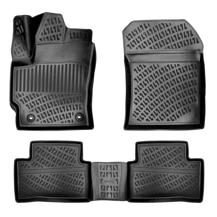 Tapis de sol voiture - Toyota Corolla Cross 2021 - Noir - Haute qualité - Marque Rizline