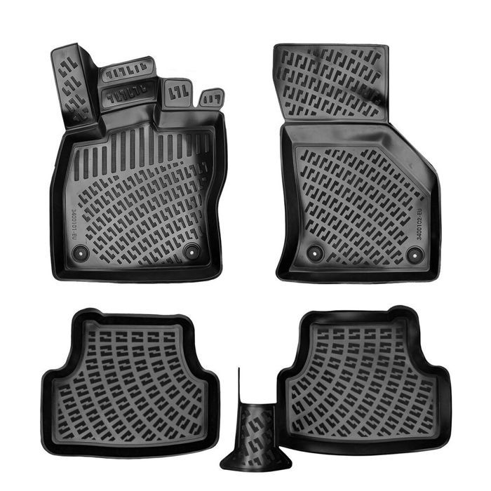 Tapis de sol - Volkswagen Golf 7 - Noir - Haute qualité - Marque Rizline