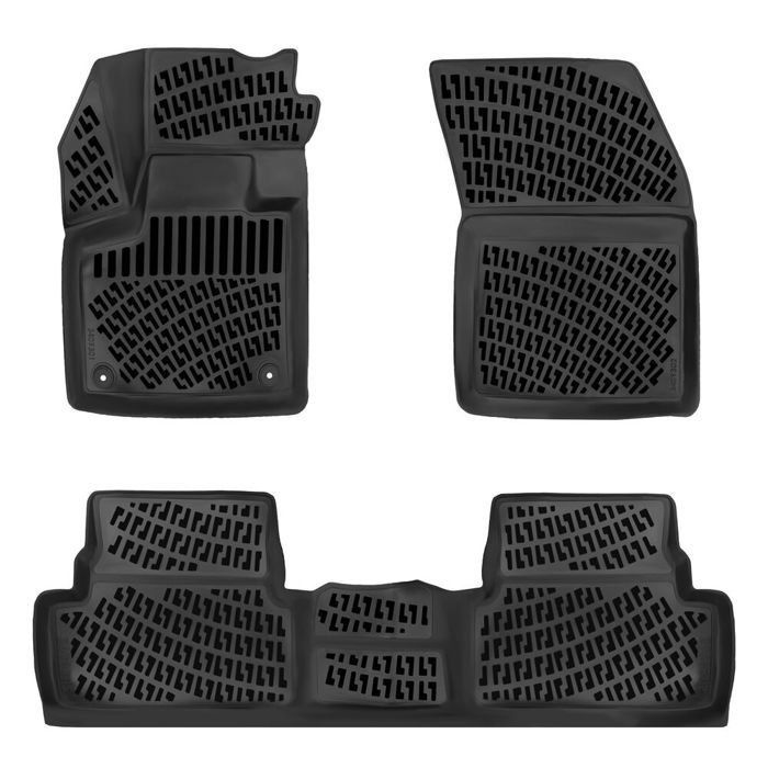 Tapis de Sol 3D sur Mesure – Opel Grandland (Modèles dès 2021) – Noir – Haute Qualité – Marque Rizline