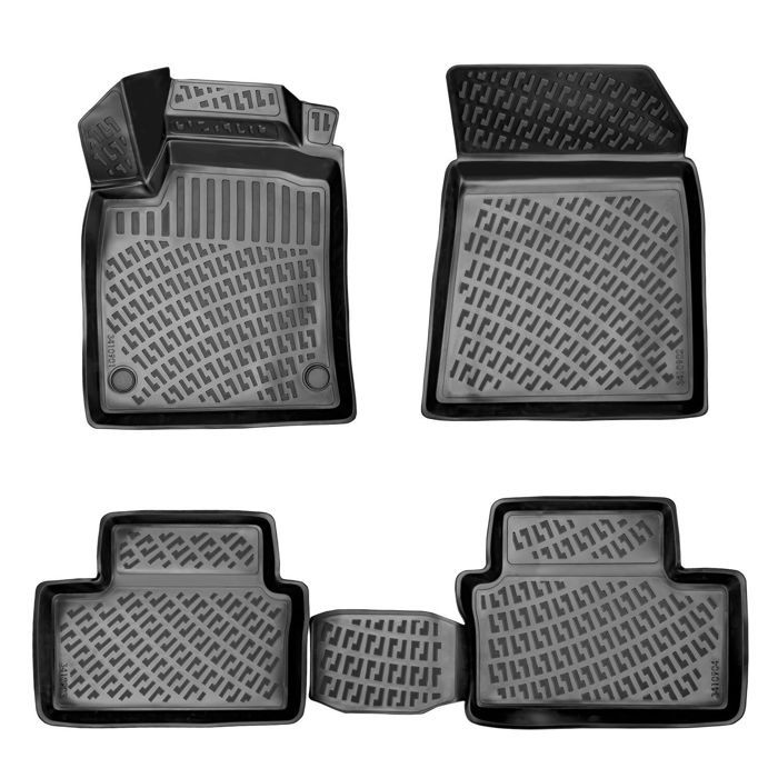 Tapis de sol - Renault Clio 5 - Noir - Haute qualité - Marque Rizline