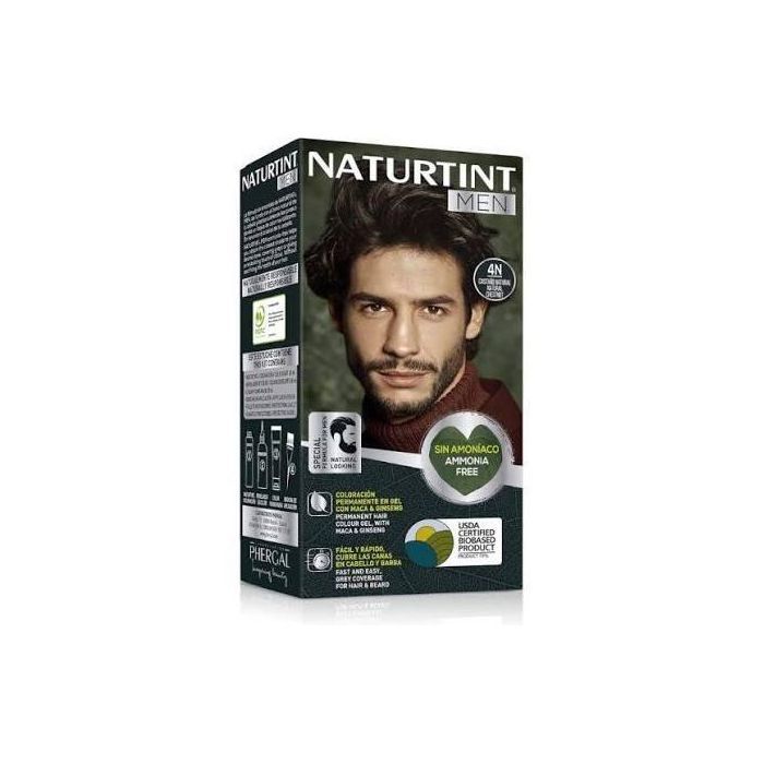 NATURTINT MEN 4N Coloration Cheveux Permanente Châtain Naturel pour Homme 150ml