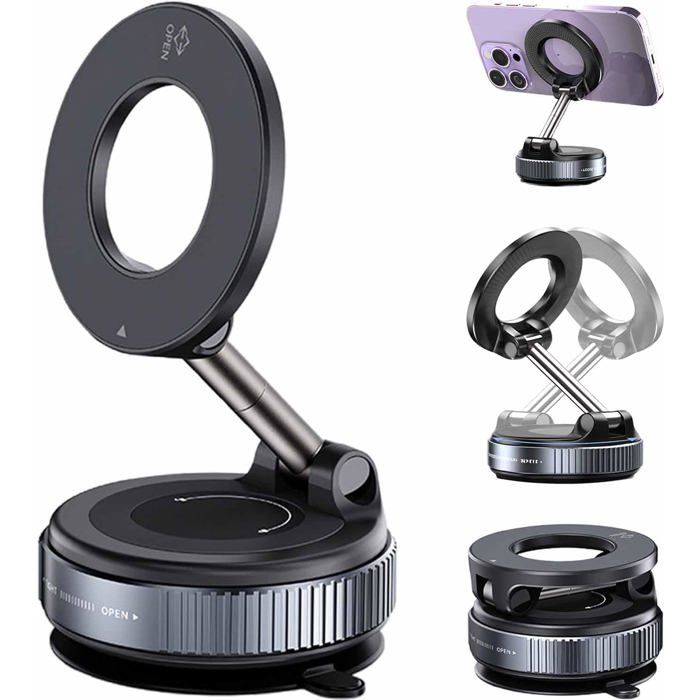 Support magnétique universel pour téléphone — fixation sécurisée, design compact