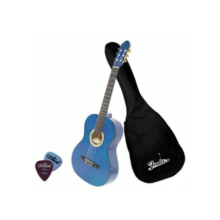 Guitare classique - GENERIC - Santari - Bleu - Housse de protection - 2 picks inclus