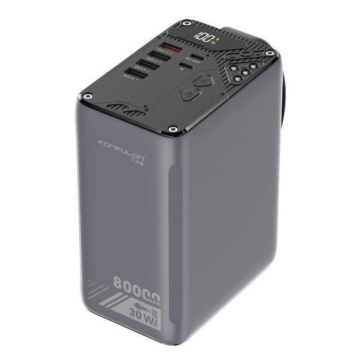 Power bank de grande capacité Charge rapide PD 30W USB 22.5W 80000mah PD 30W QC3.0 22.5W Super Fast Charging LI-Polymer Batter ecran