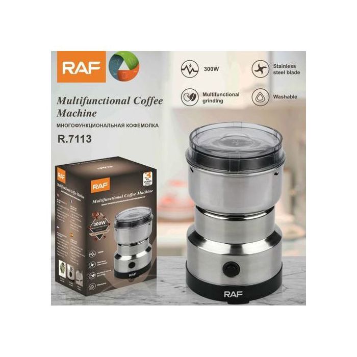 RAF Moulin à épices, Moulin à café électrique 300W, Mixeur à épice En INOX