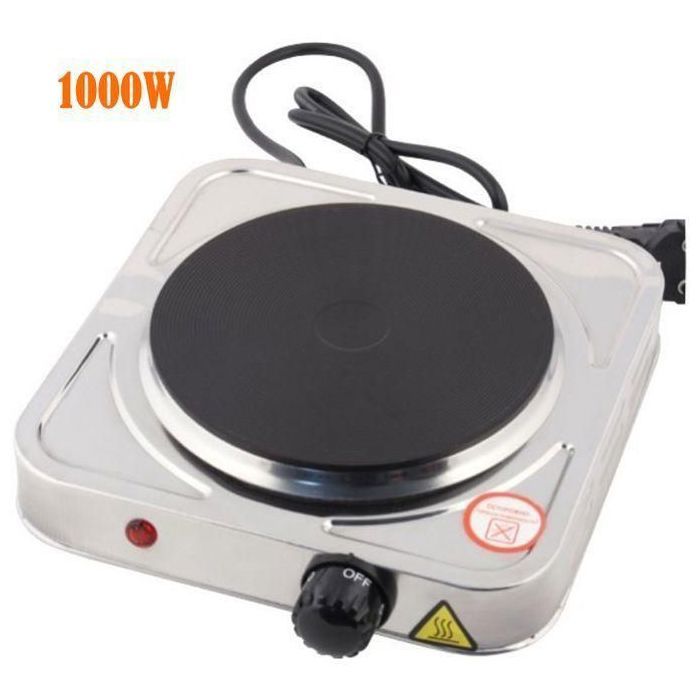 Réchaud électrique 1000W, plaque chauffante multifonctionnelle