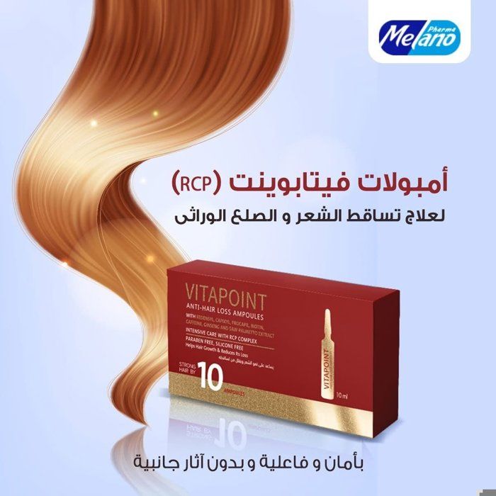 Vitapoint (RCP) Milano – Ampoules Anti-Chute et Densifiantes pour Cheveux