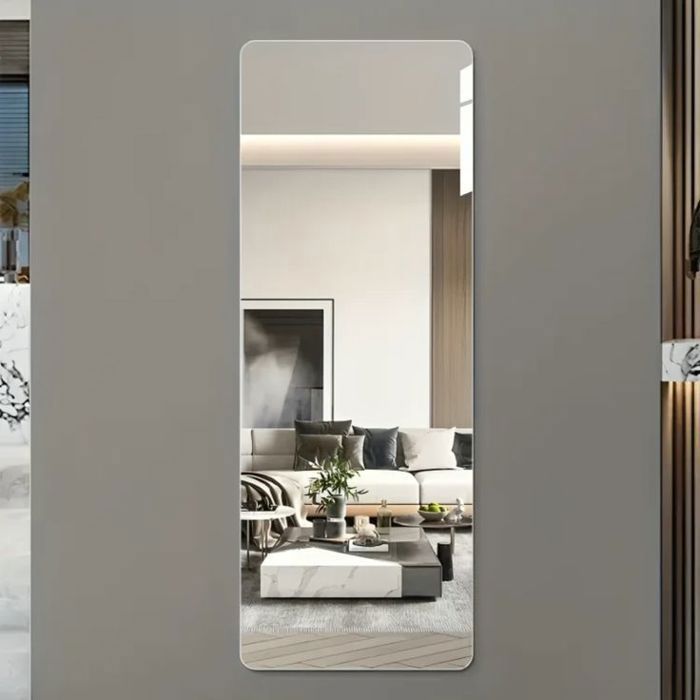 Miroir adhésif haute définition — 90 × 40 cm, incassable, ultra‑fin, facile à poser