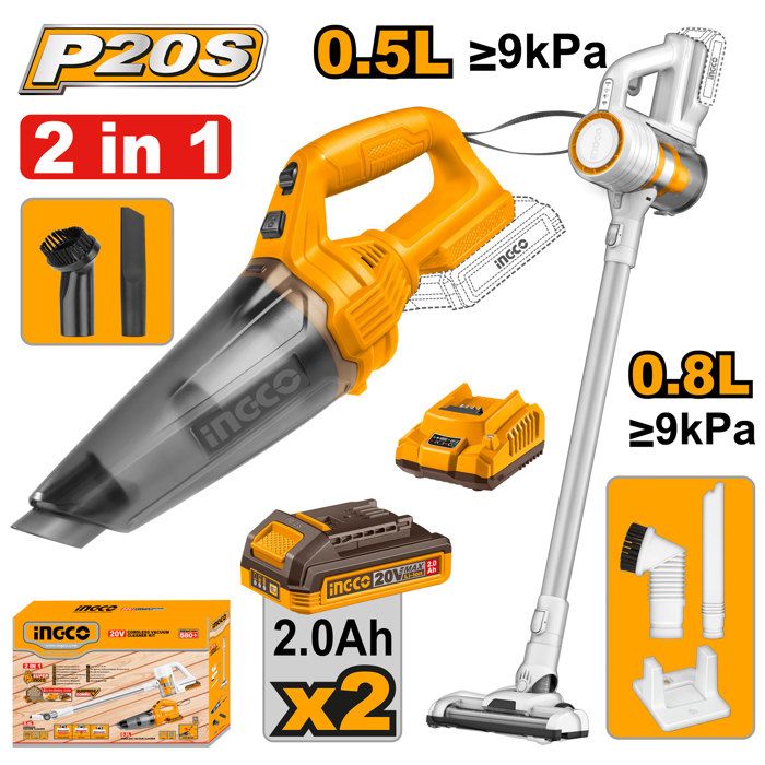 INGCO - Kit aspirateur sans fil