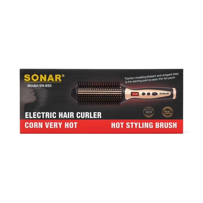 SONAR - Brosse Coiffante Électrique SN-850 - Lisseur, Boucleur & Coiffeur Rapide 3-en-1 - SN-850