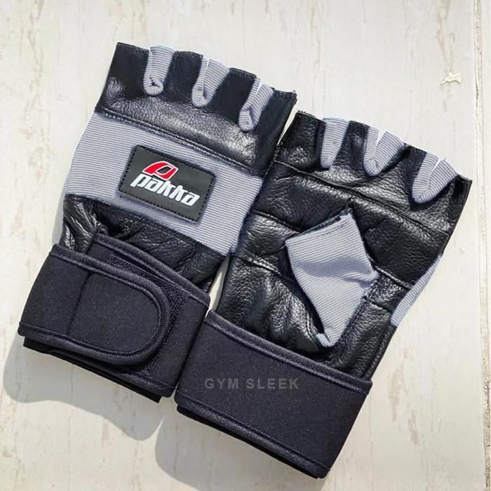 Gants de Musculation en cuir avec bandes de poignets intégrés Fitness Gloves