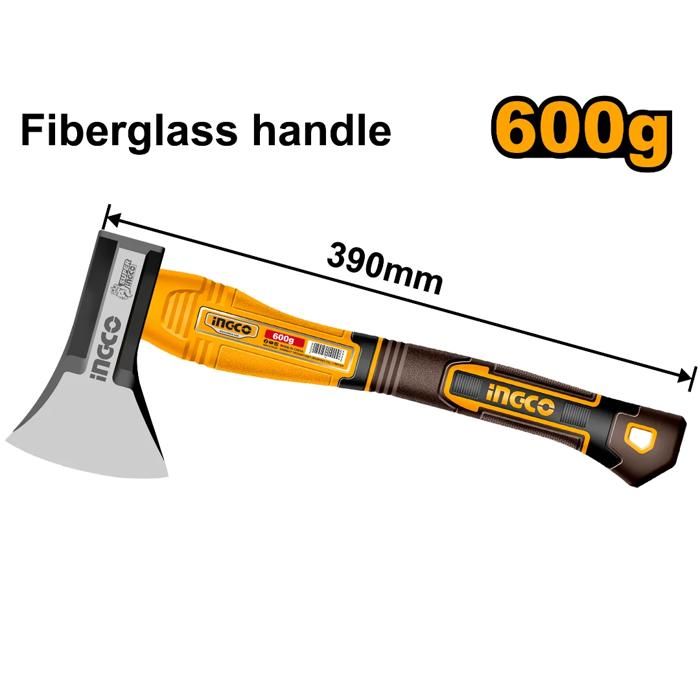 INGCO - Hâche 600g 390mm à tête forgée SI