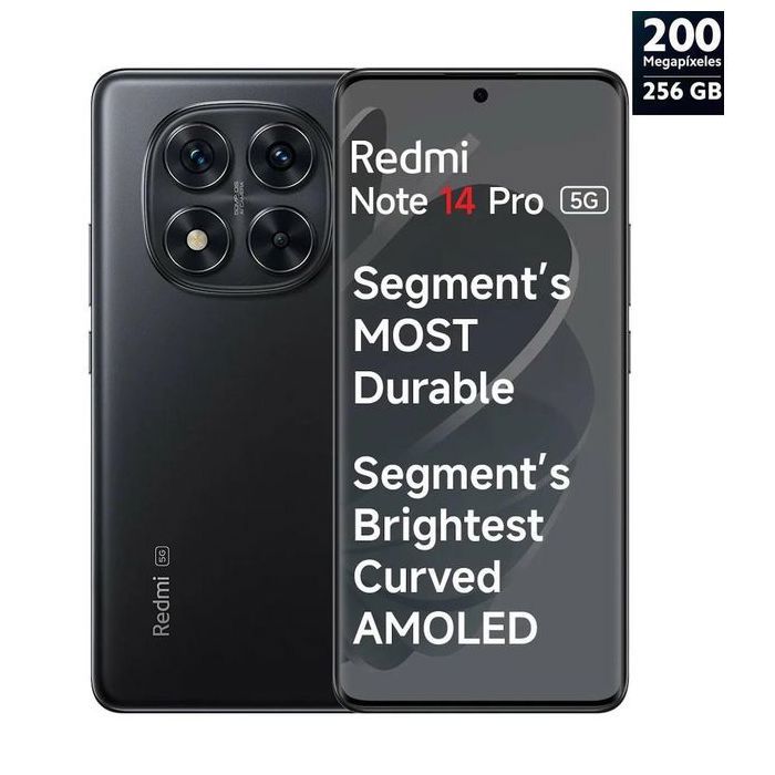 XIAOMI - Redmi Smartphone Note 14 Pro 6.6" (256GB / 8GB ) 200MP - Helio G100 Ultra - Midnight black