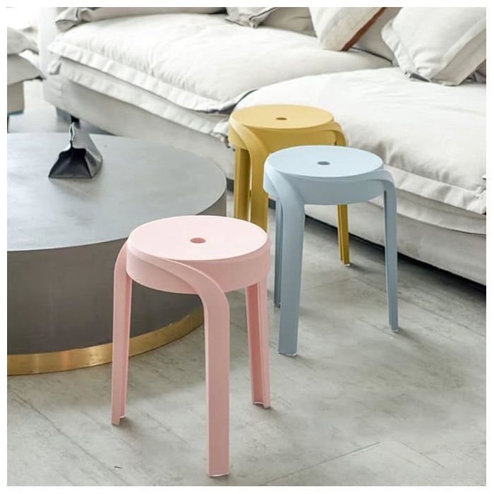 Siège rond 30 x 45,5 cm beige/orange/vert C-1658