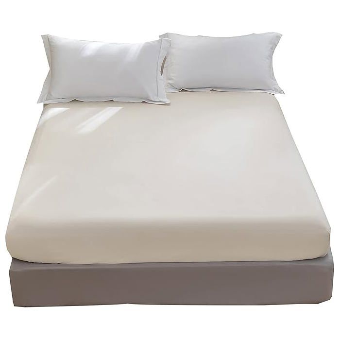 Drap plat en microfibre 220 x 240 cm – 100 % polyester, doux et respirant