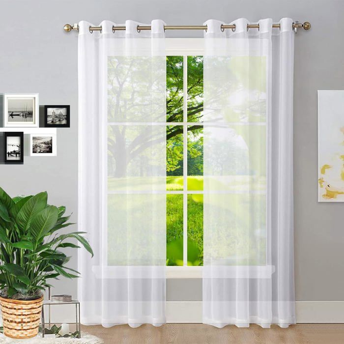 Rideau de fenêtre en voile 140 x 240 cm TP-MLK04