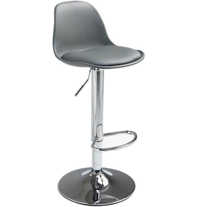 Siège Bar  37 x 31 x 80 cm gris MUN651-G