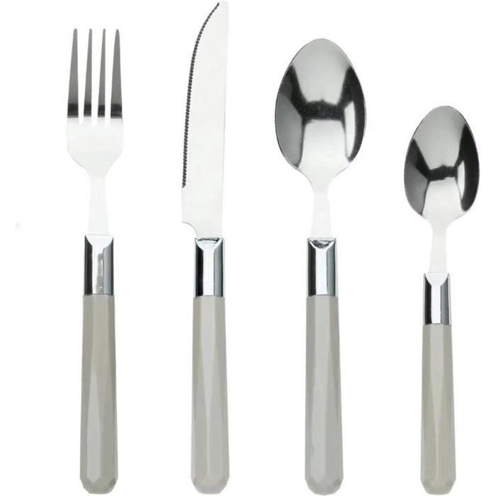Ménagère en inox 24 pièces manche effet bois gris A1/M6