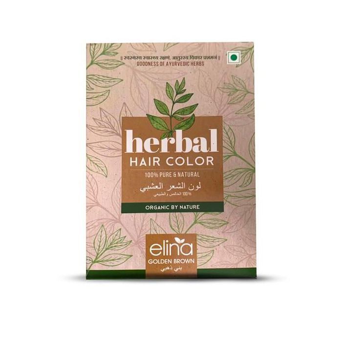 Elina Coloration Végétale Cheveux Châtain doré 100% Naturelle