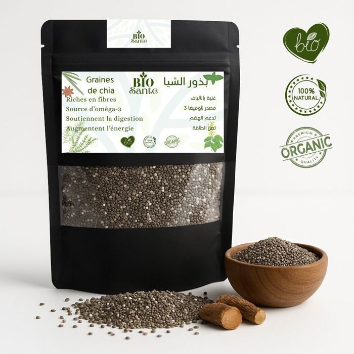 Chia graines pour pudding overnight oats smoothies desserts 200 g