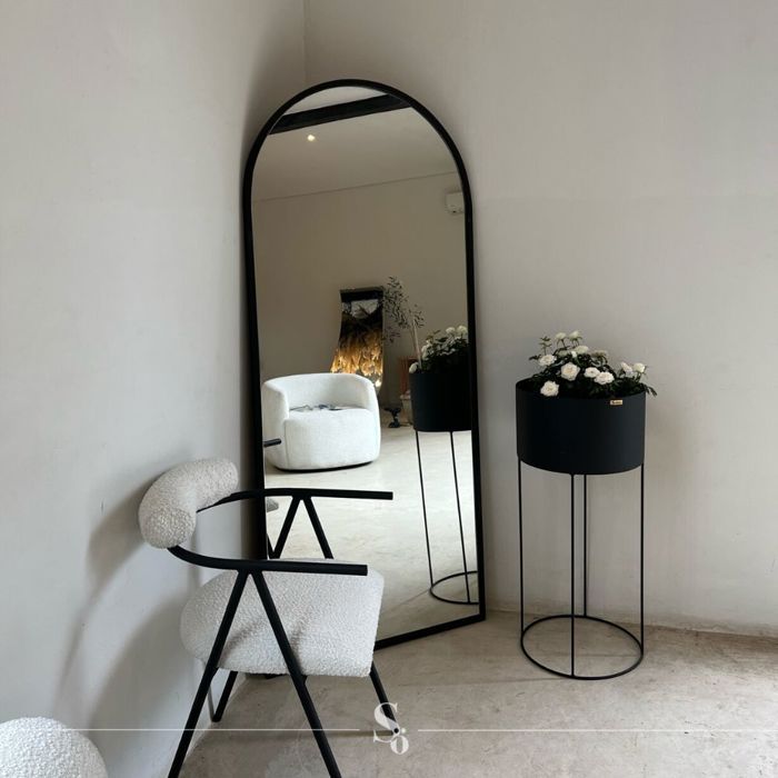 Miroir mural moderne – 170 × 70 cm - Noir
