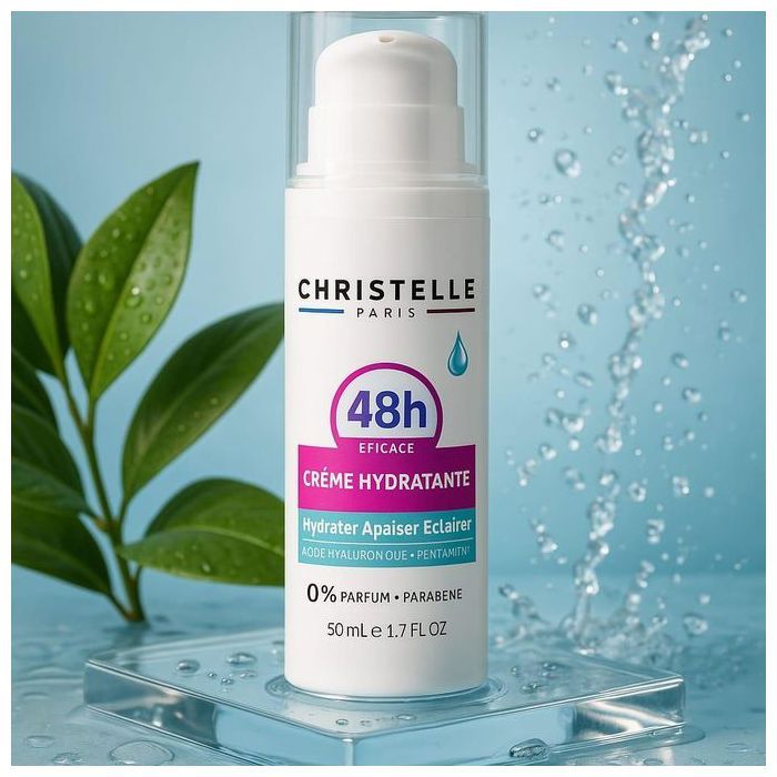 Crème Hydratante Visage 50 ml – Hydrate, Lisse et Illumine le Teint à l’Acide Hyaluronique et Vitamine C
