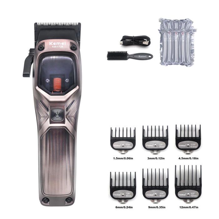 KEMEI 1726 - Tondeuse à cheveux professionnelle avec lame DLC 12W 10000 tr/min moteur vectoriel magnétique