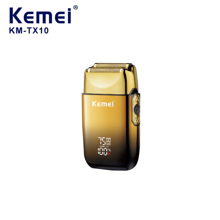 Kemei TX10 – Rasoir Électrique Portable pour Homme - Écran LCD  - Rechargeable USB