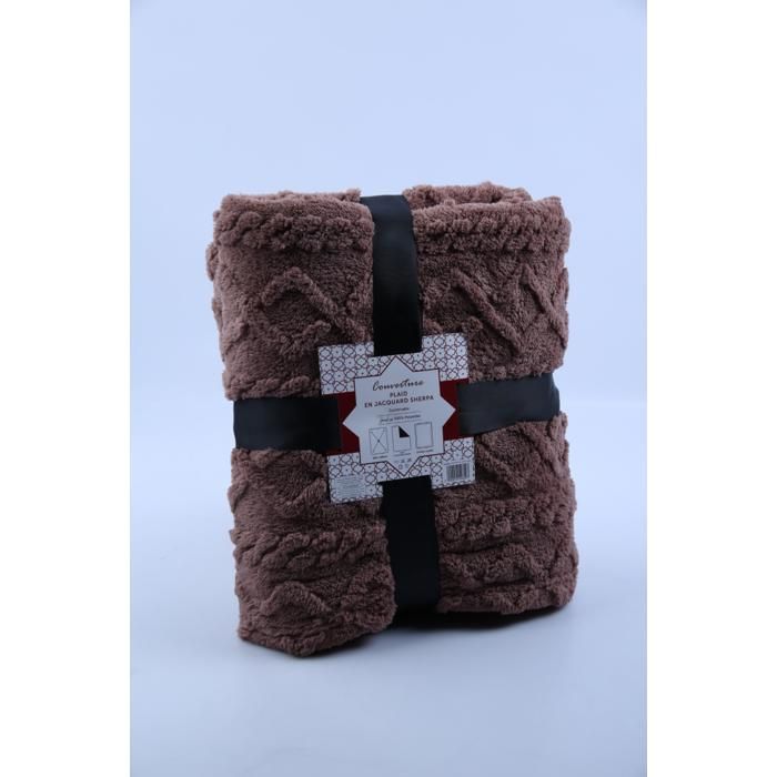 Couverture Sherpa jacquard 180x220 cm 280 g/m² JH25-4-M - Couleur aléatoire